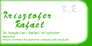 krisztofer rafael business card